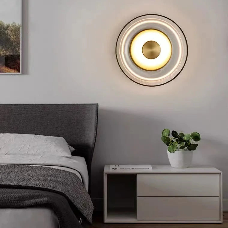 Home Deco Modern Glass Bowl Hanging Wall Lamp