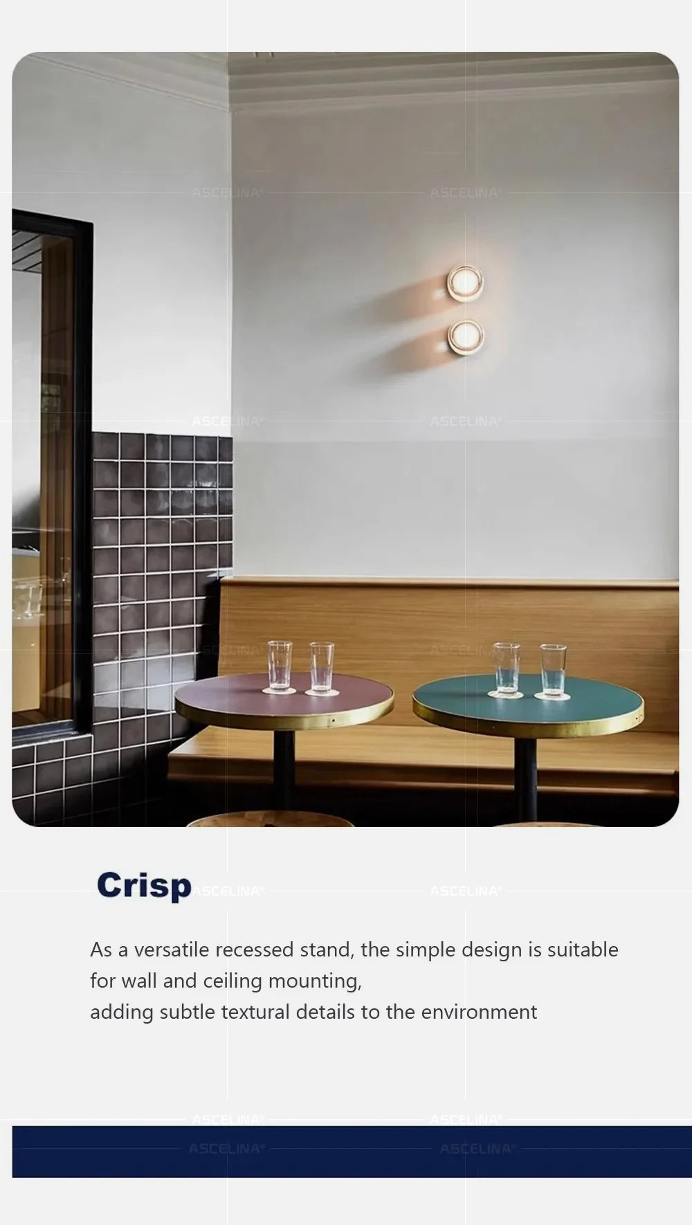 Home Deco Nordic Round Glass Wall Light