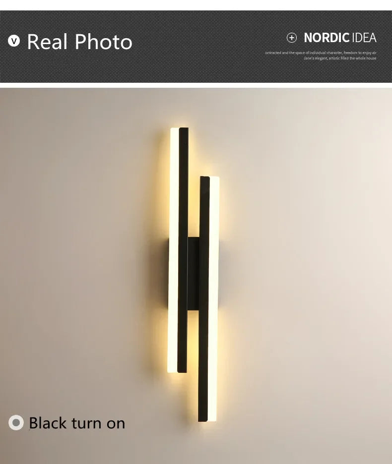 Home Deco Copper Line Acrylic Wall Lamp
