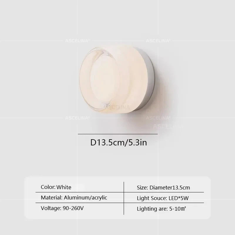 Home Deco Nordic Round Glass Wall Light
