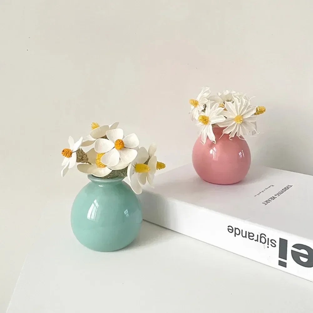 Louise, Colorful Ceramics Flower Vase: Charming Home Decor Addition