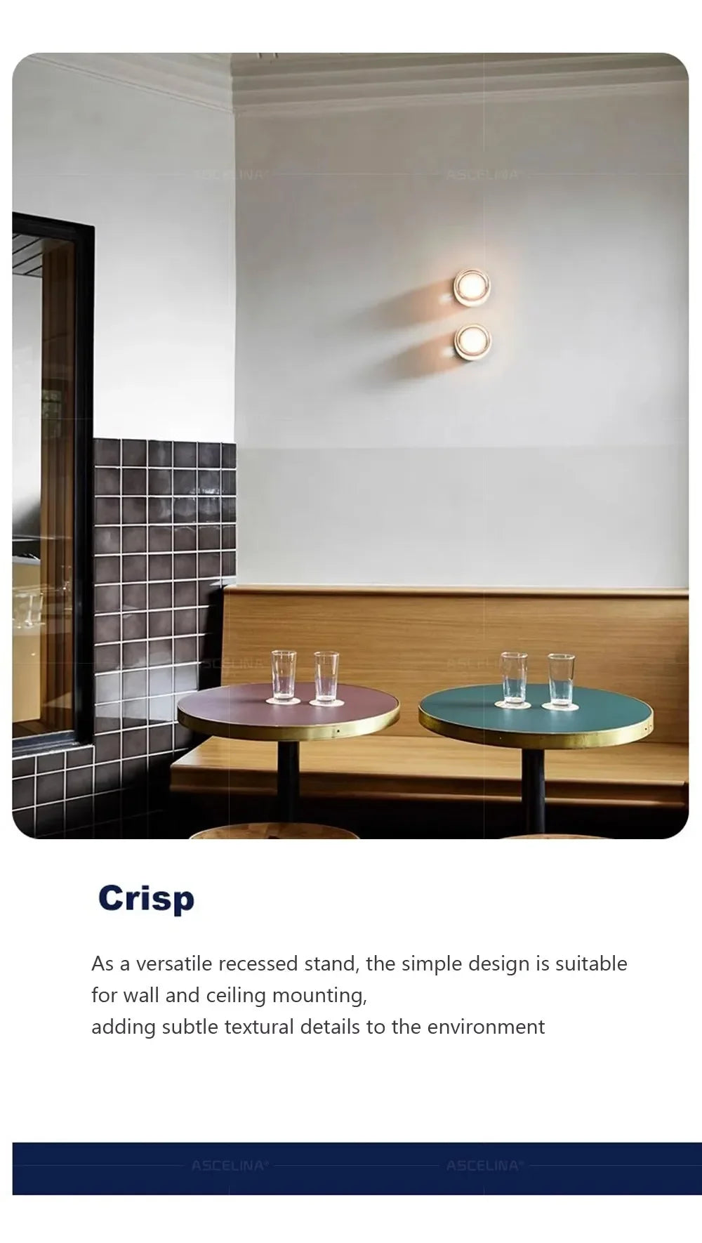 Home Deco Nordic Round Glass Wall Light