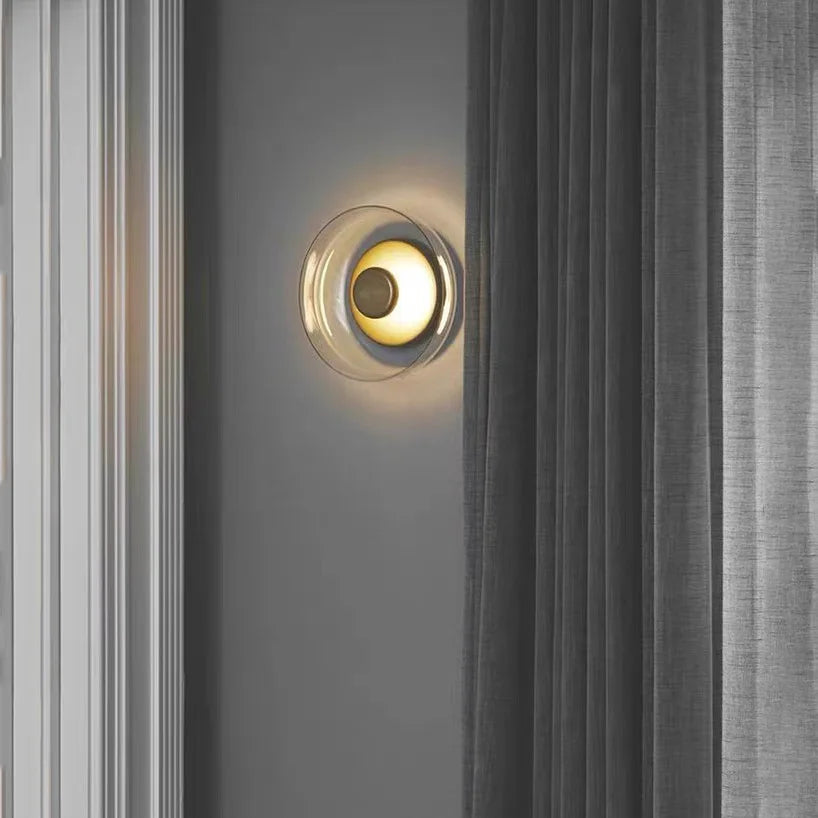 Home Deco Modern Glass Bowl Hanging Wall Lamp