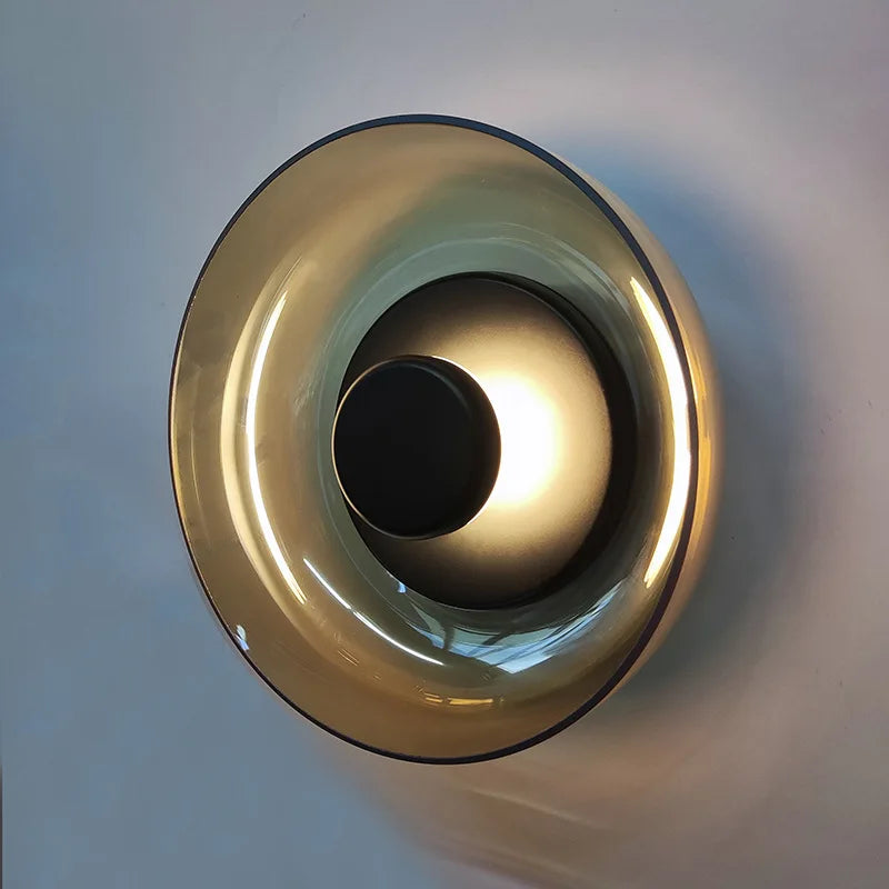 Home Deco Modern Glass Bowl Hanging Wall Lamp
