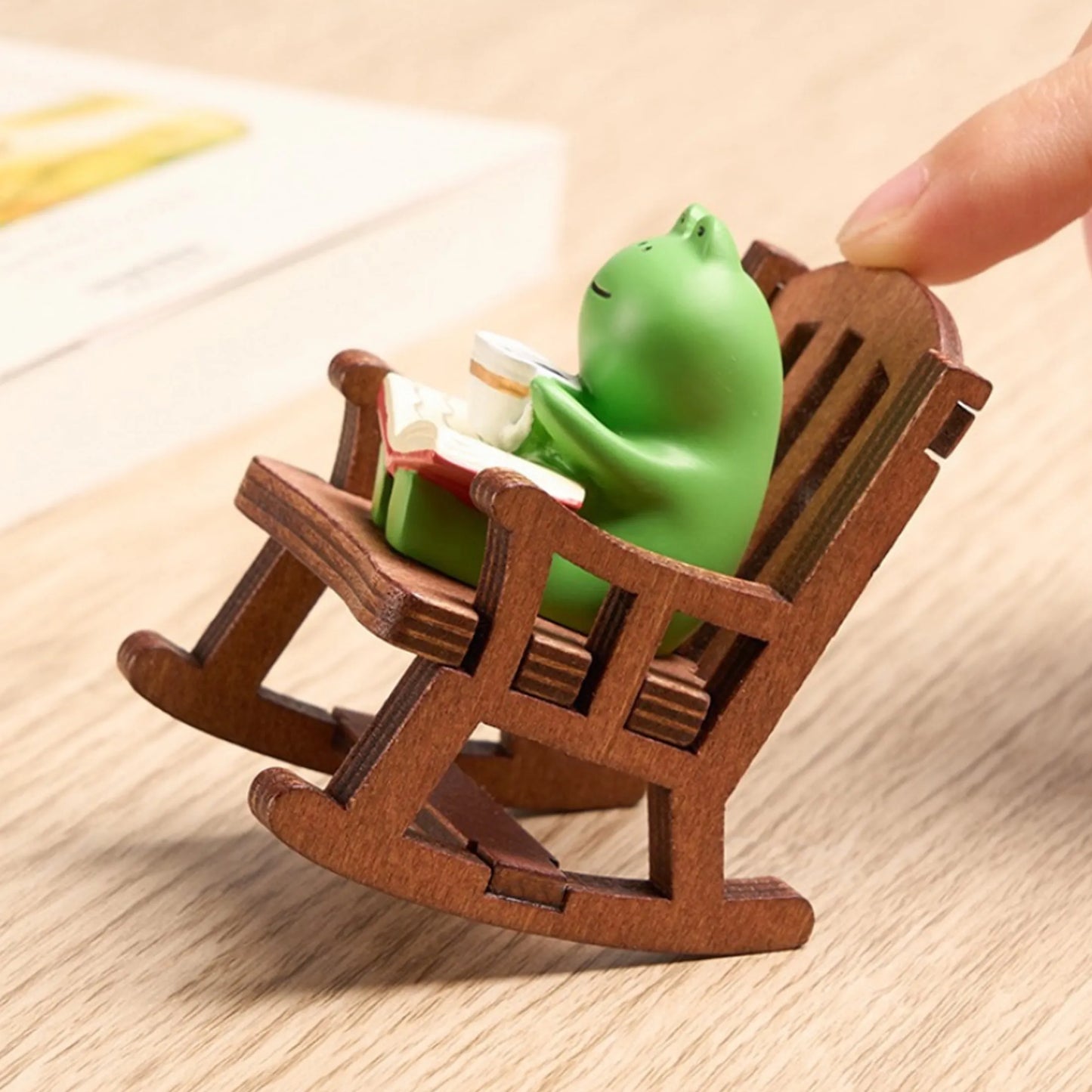 Chaise à bascule en forme de grenouille Addison, 2 pièces, décoration de bureau