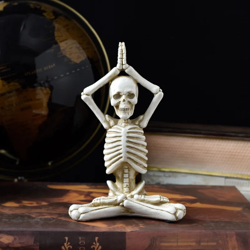 Figurines de squelettes humains gothiques de Violet