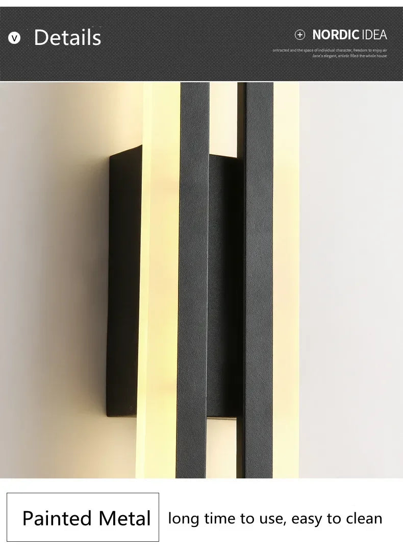 Home Deco Copper Line Acrylic Wall Lamp