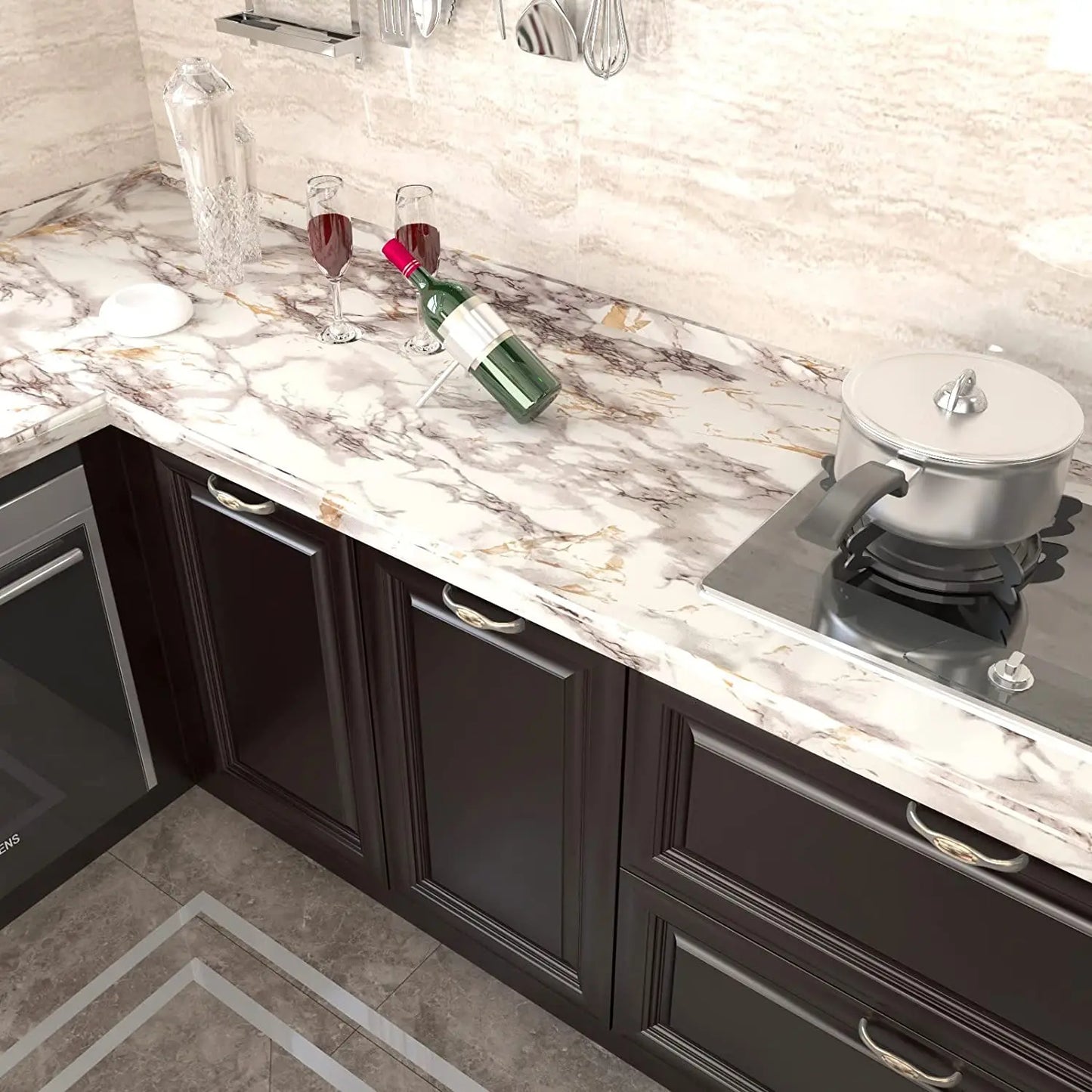 Kinsley's 6M Vinyl Oil Proof Marble Wallpaper