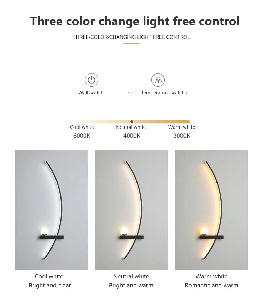 Home Deco Modern LED Moon Wall Lamp