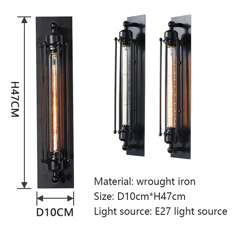 Home Deco Retro Industrial Iron Wall Light