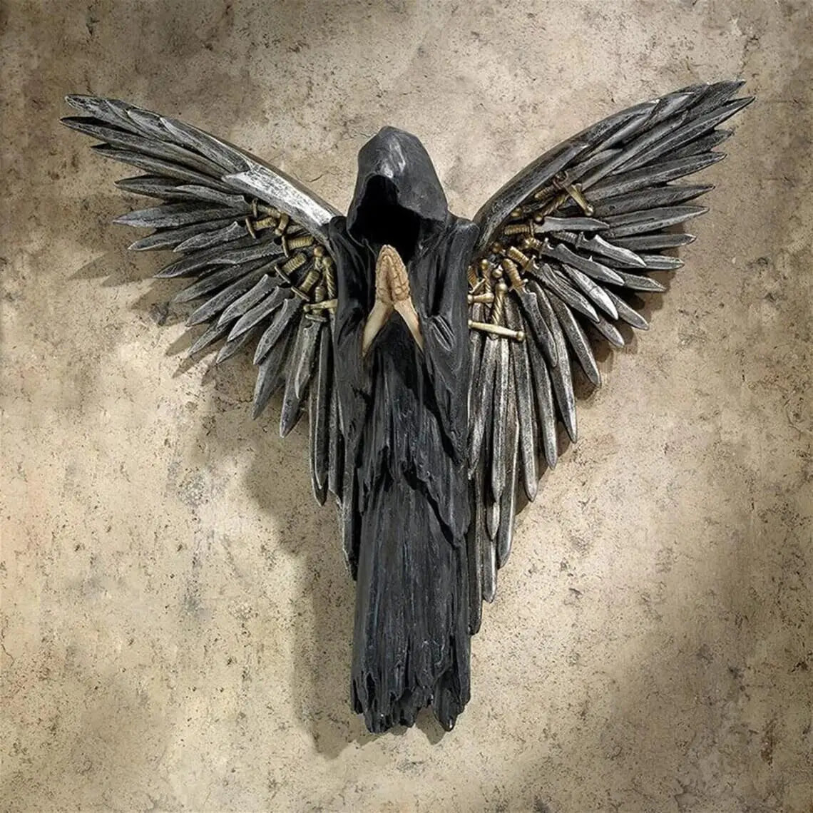 Nouvelle sculpture de guerrier de l'âme de l'anime Chloe, figurine rétro, pendentif artisanal, décoration murale, décoration gothique d'Halloween, cadeau pour ami