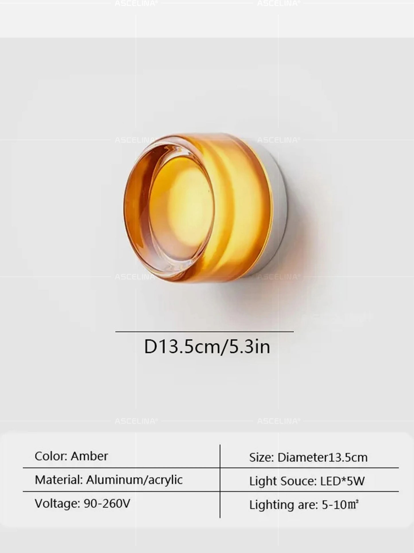 Home Deco Nordic Round Glass Wall Light