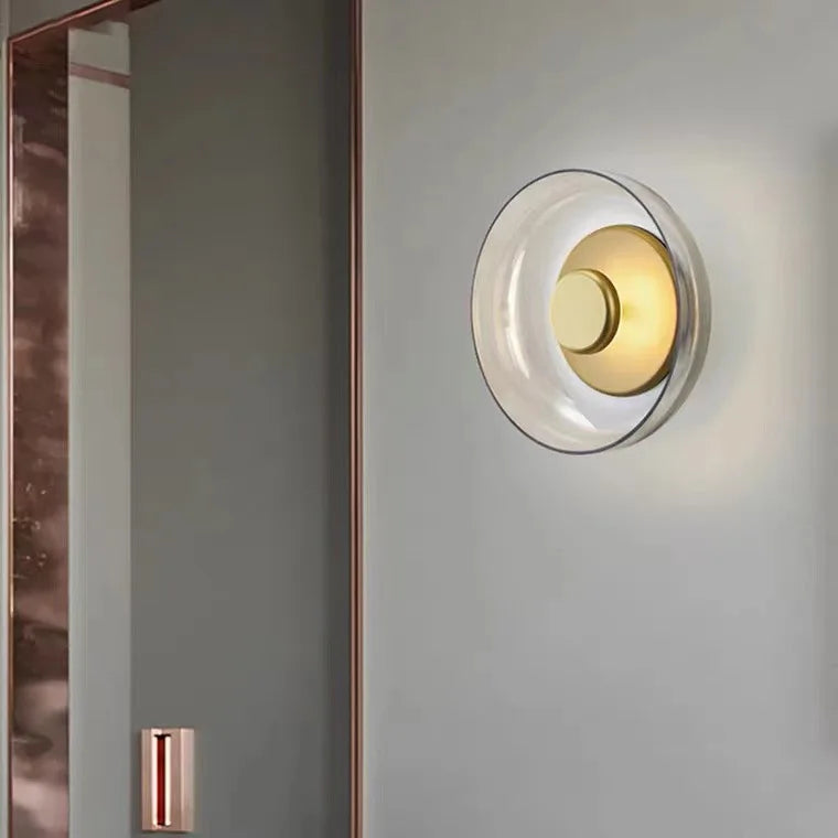Home Deco Modern Glass Bowl Hanging Wall Lamp