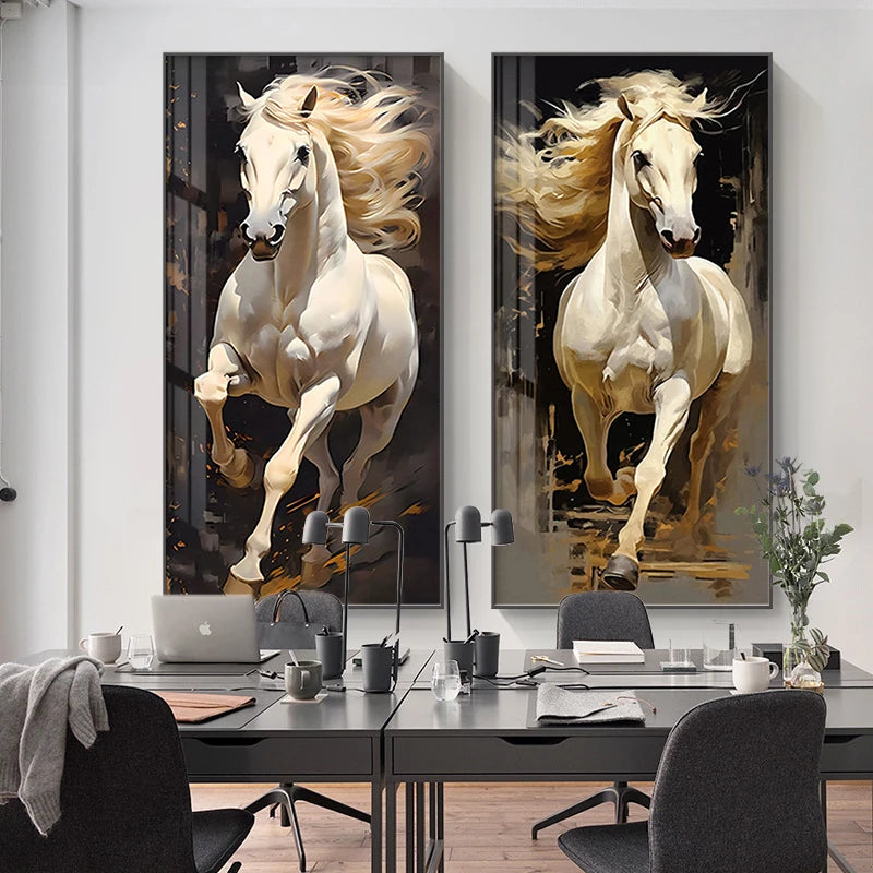 Veronica Abstract Oil Painting Horse Canvas Print