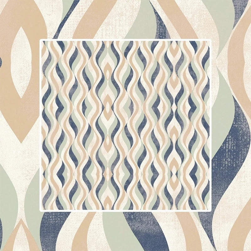 Taytum Modern Luxury 3D Wave Stripes Painting Mural Wallpaper