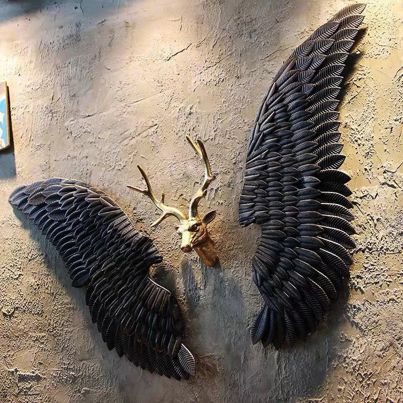 Décoration murale rétro Ailes d'ange Lily 110 cm