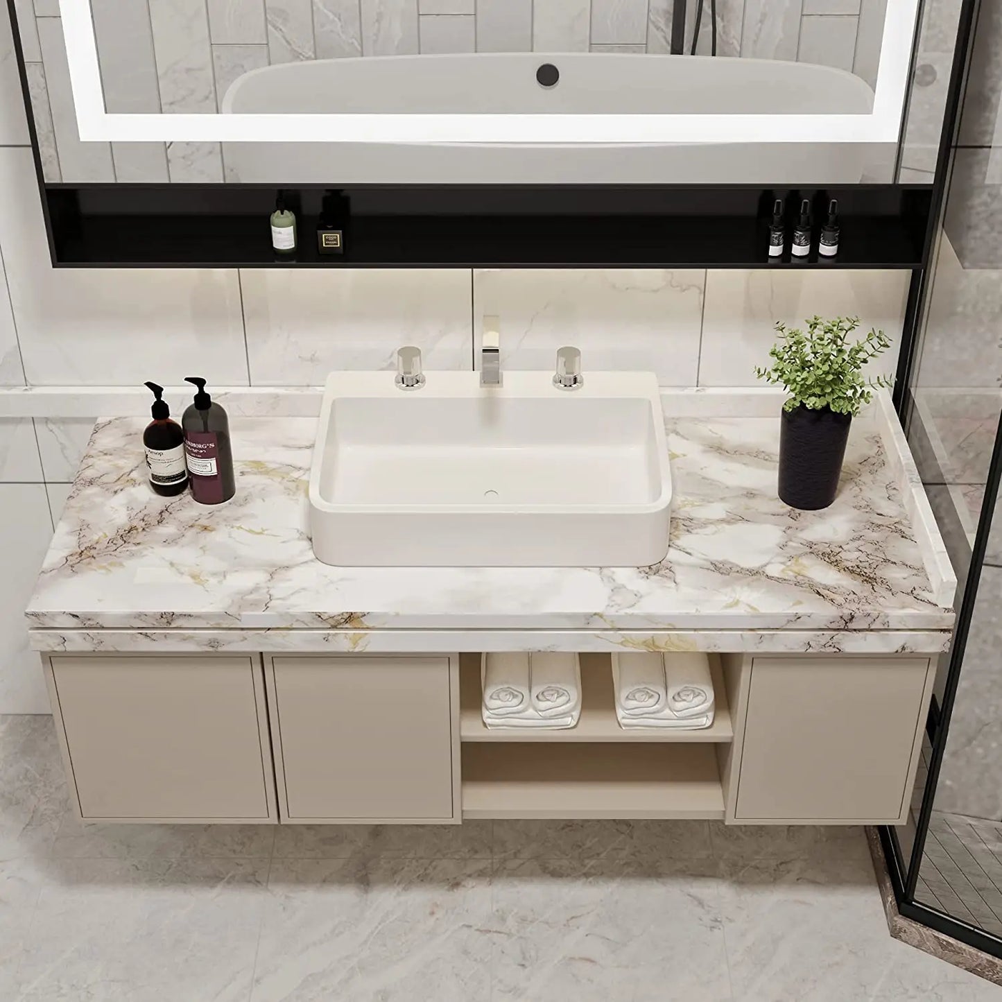 Kinsley's 6M Vinyl Oil Proof Marble Wallpaper