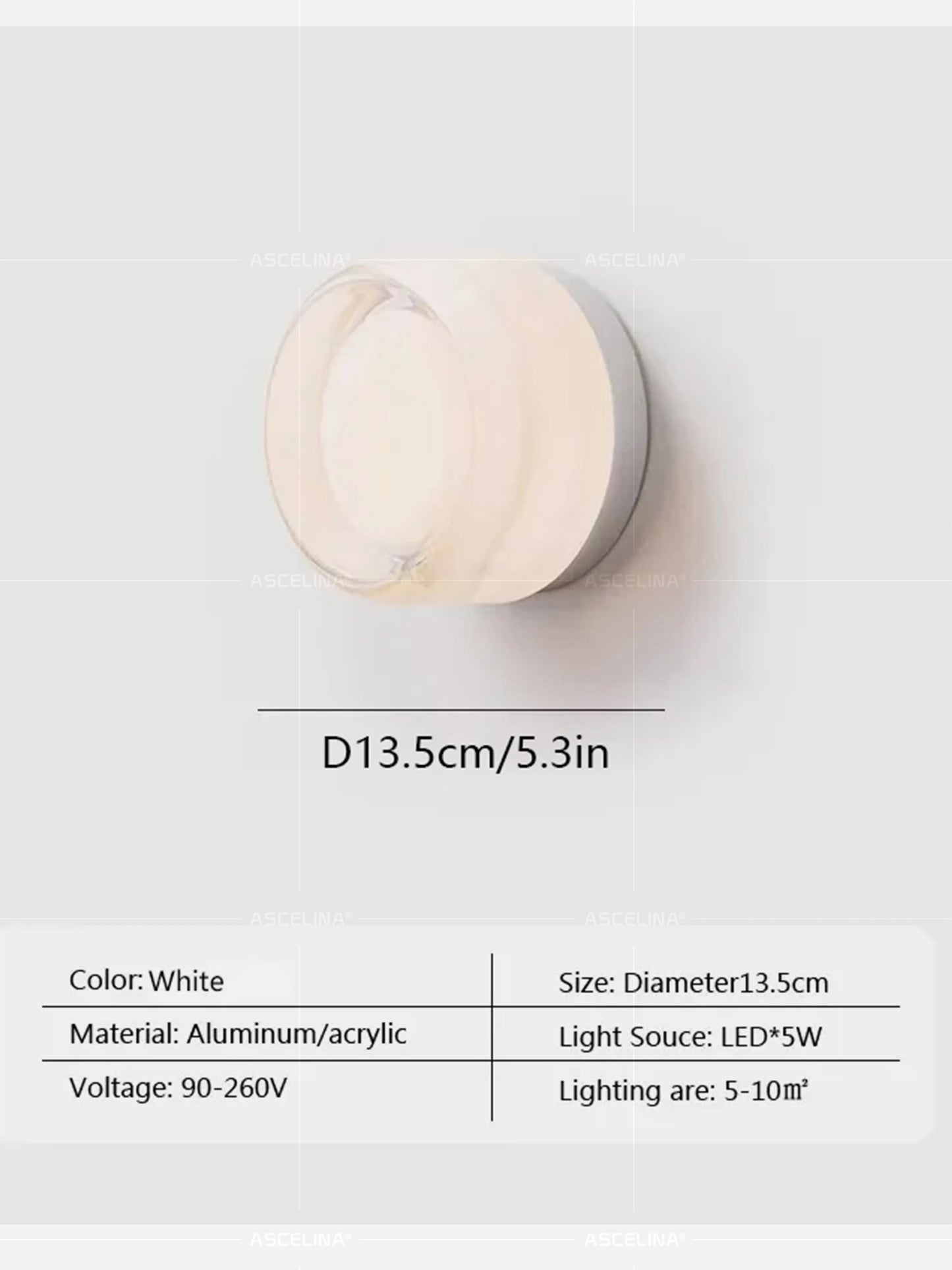 Home Deco Amber Glass LED Wall Lamp