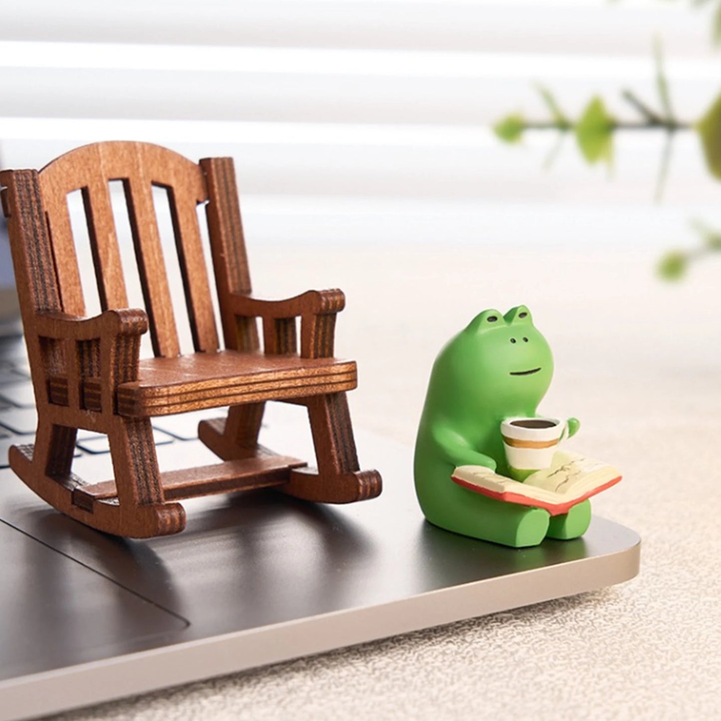 Chaise à bascule en forme de grenouille Addison, 2 pièces, décoration de bureau