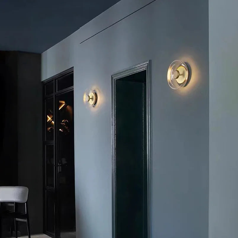 Home Deco Modern Glass Bowl Hanging Wall Lamp