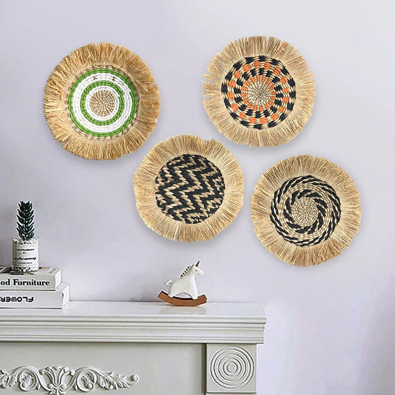 Itzayana Moroccan Style Grass Woven Wall Decor