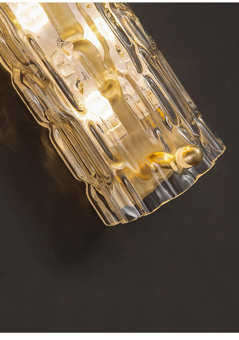 Home Deco Luxury Crystal Copper Wall Lamp