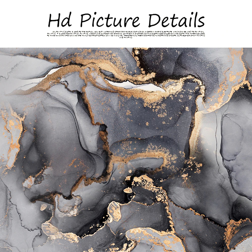 Sophia's Oversize Abstract Gray Ink Painting Wall Art: Elevate Your Living Room Decor