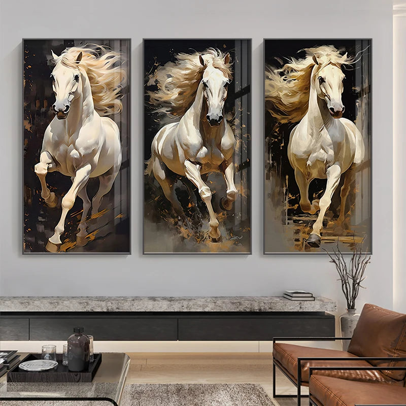 Veronica Abstract Oil Painting Horse Canvas Print