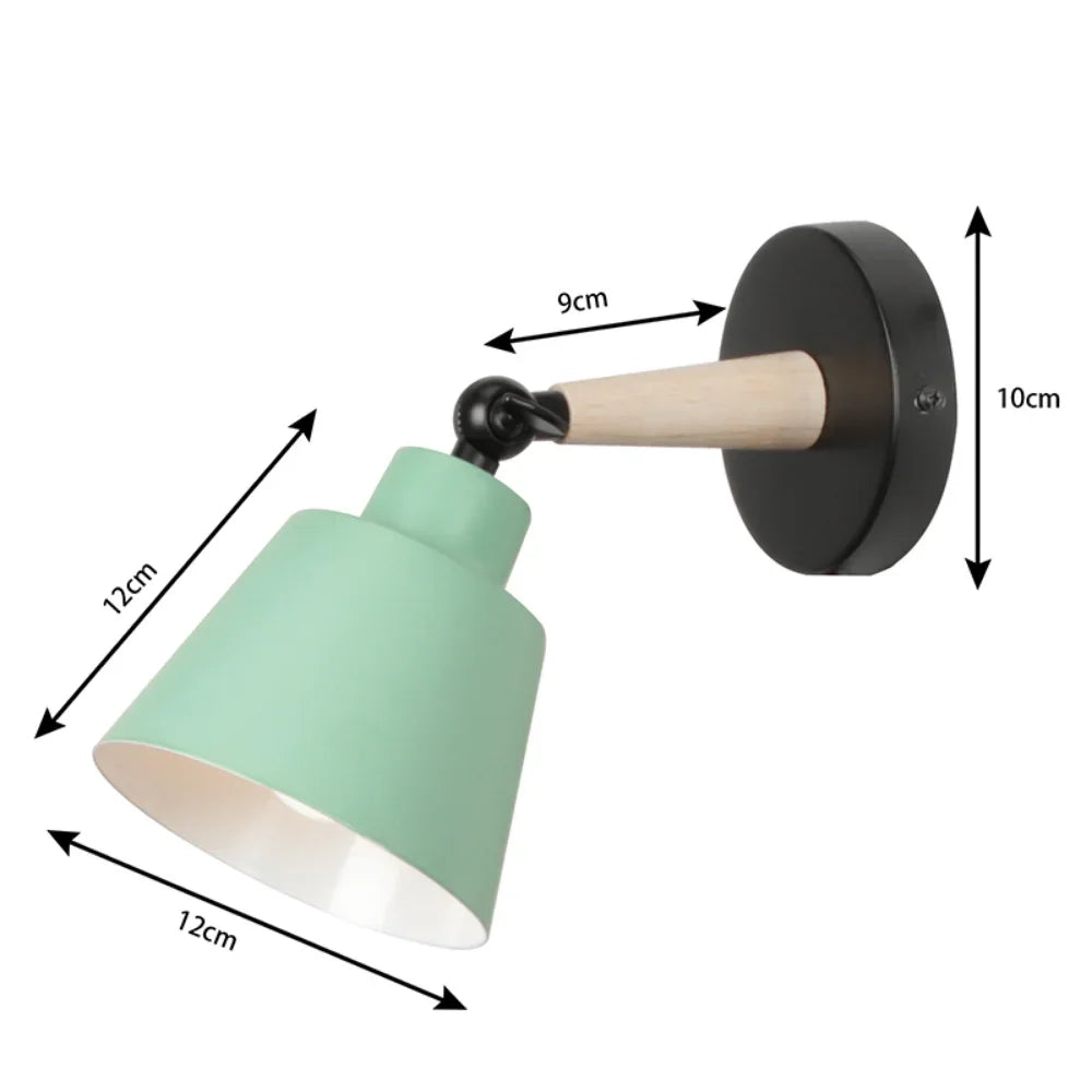 Home Deco Nordic Wooden Wall Lamp
