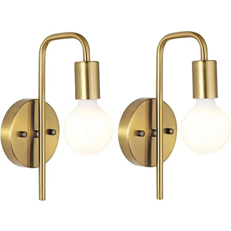 Home Deco Retro Gold Black Wall Lamp