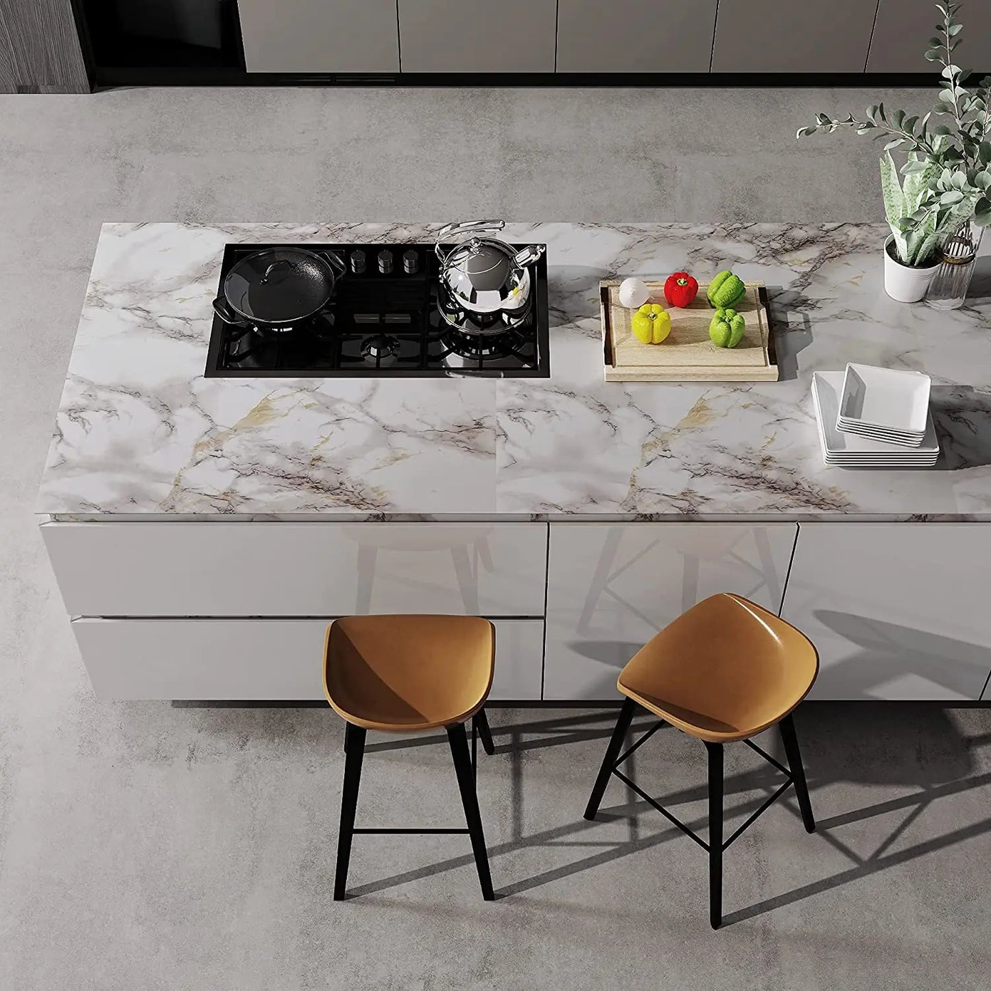 Kinsley's 6M Vinyl Oil Proof Marble Wallpaper