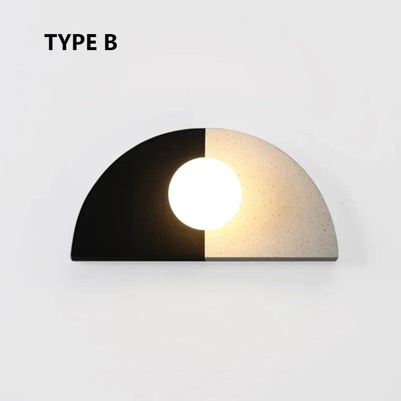 Home Deco Round Resin LED Wall Lamp