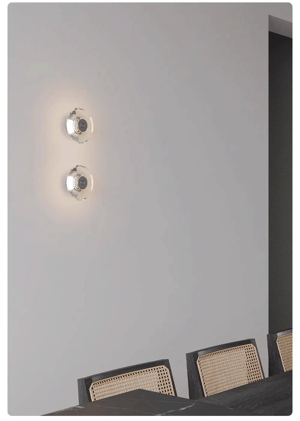 Home Deco Modern Round Crystal Wall Lamp