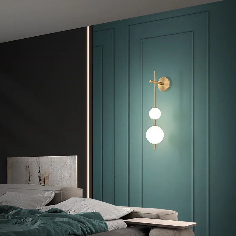 Home Deco Vertical Globe Wall Lamp