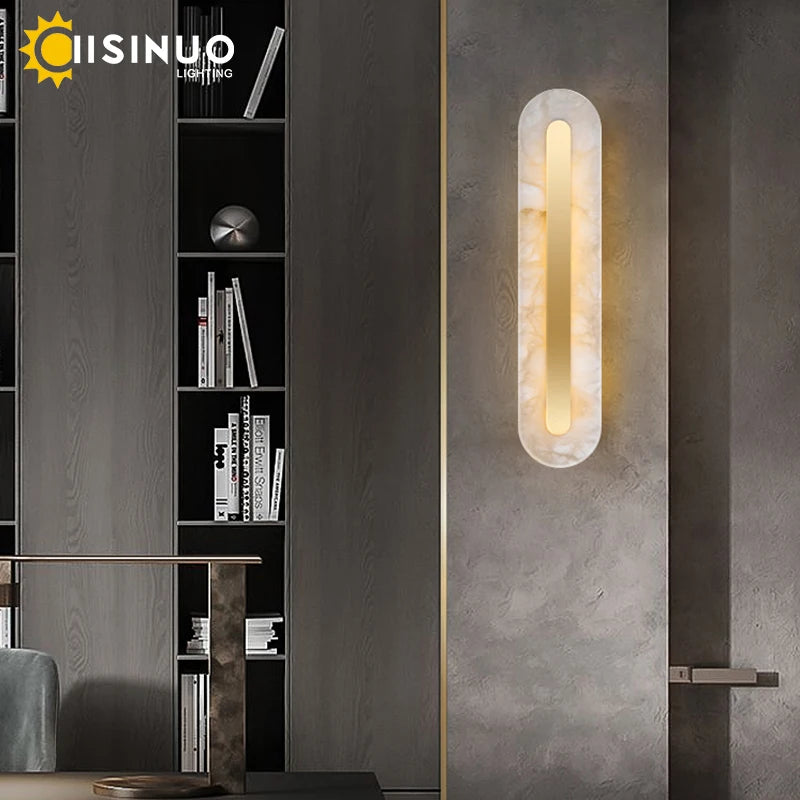 Home Deco Marble Copper Gold Wall Light