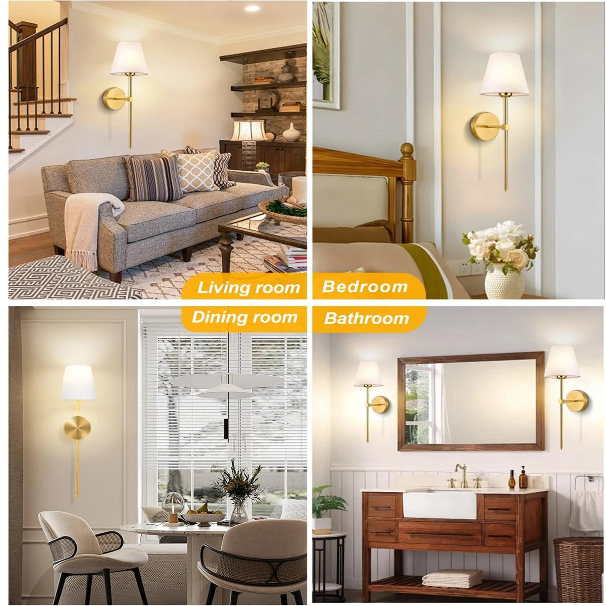 Home Deco Wireless Rechargeable Wall Lamp