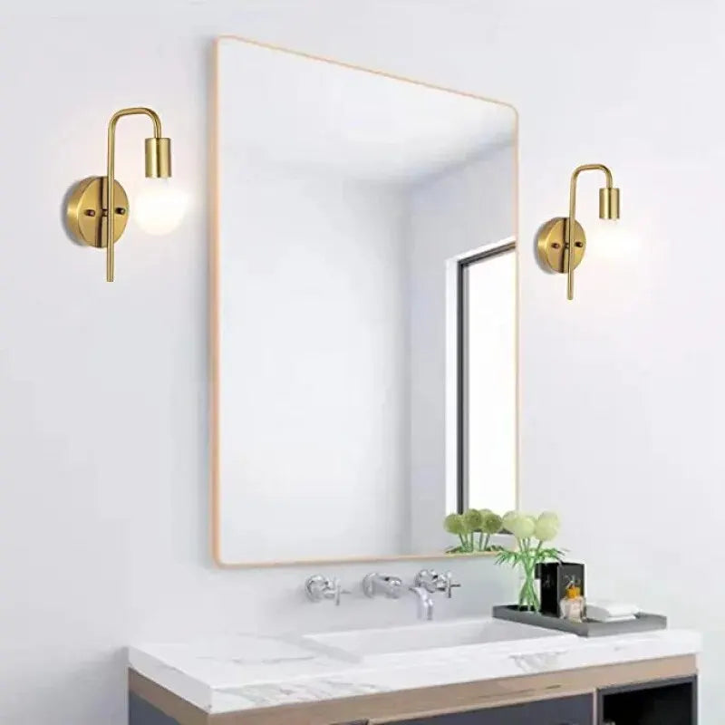 Home Deco Retro Gold Black Wall Lamp