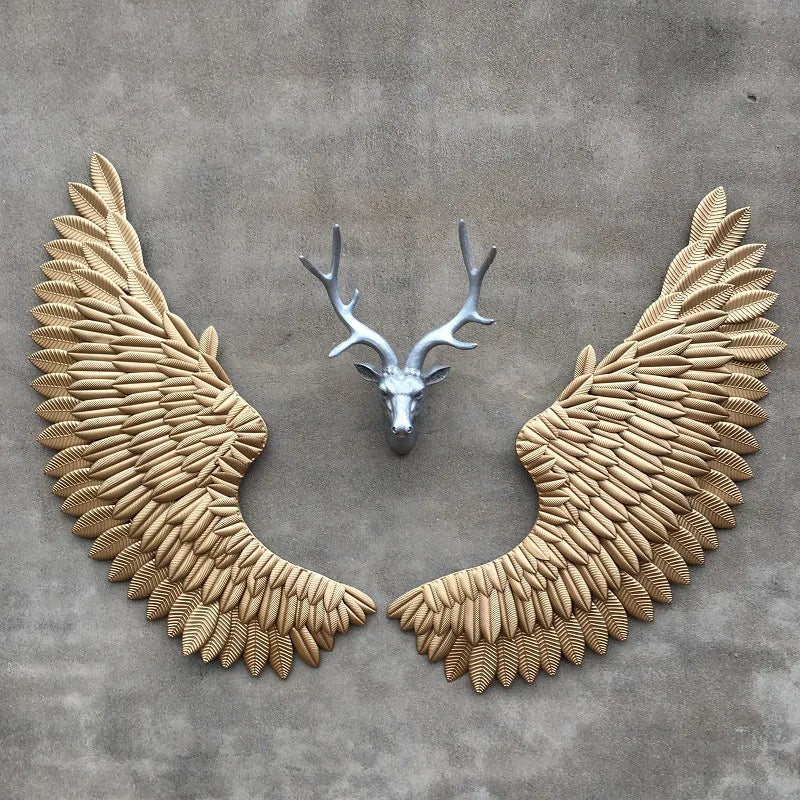 Décoration murale rétro Ailes d'ange Lily 110 cm