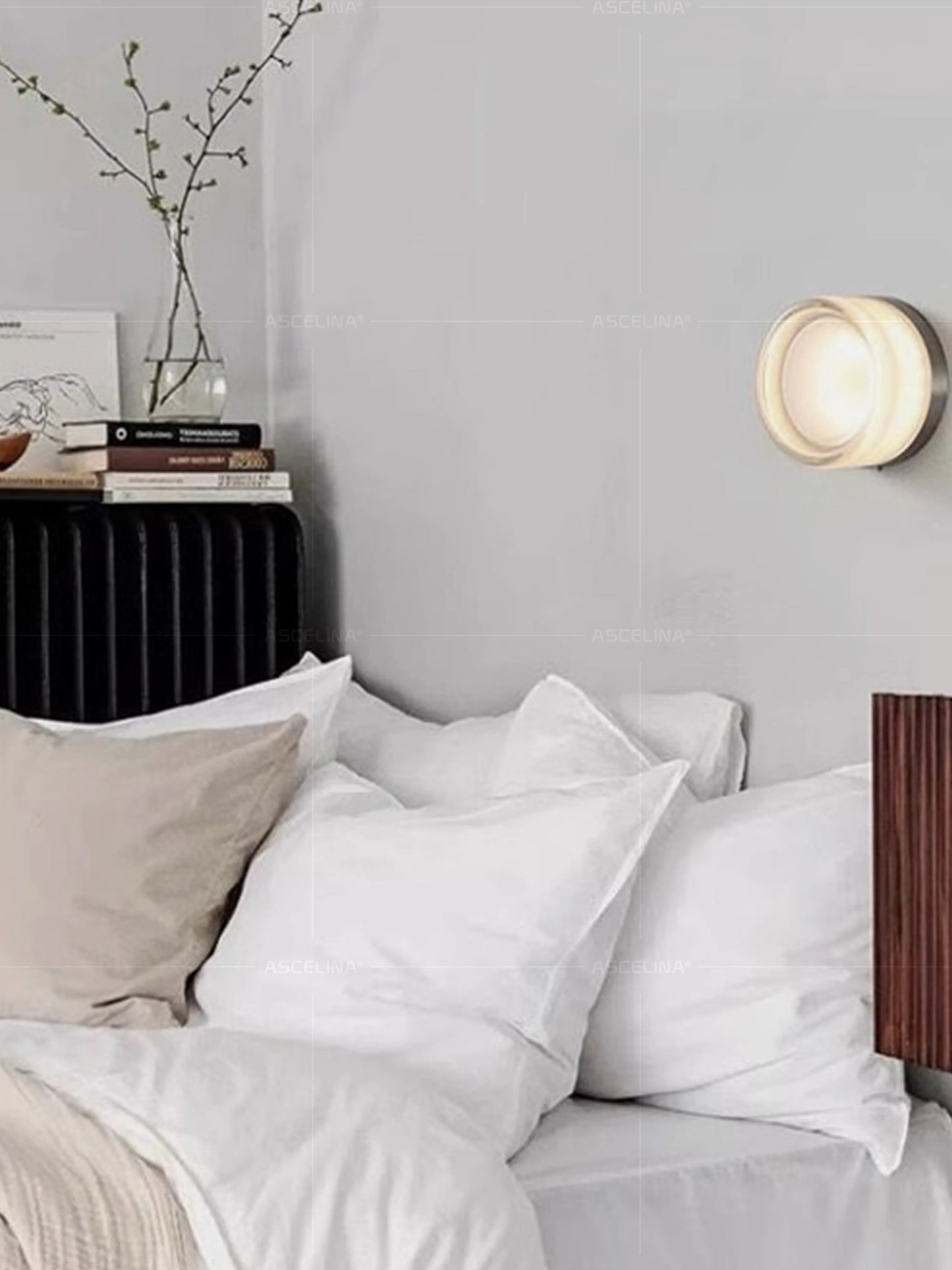 Home Deco Amber Glass LED Wall Lamp