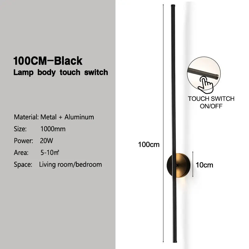Home Deco Rotatable Dimmable LED Wall Lamp