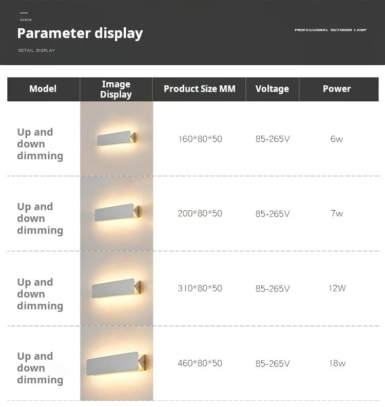 Home Deco Adjustable LED Wall Lamp