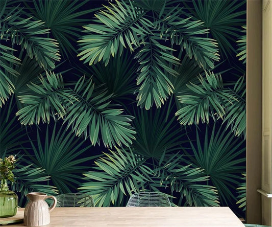Emily's Self-Adhesive Southeast Green Leaf Forest Wallpaper