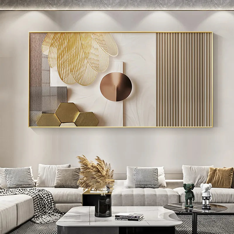 Kamiyah Luxury Wall Art Modern Minimalist Abstract Gold Poster Prints