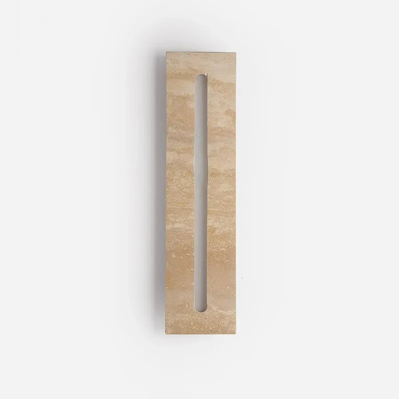 Home Deco Travertine Rectangular Stone Wall Lamp