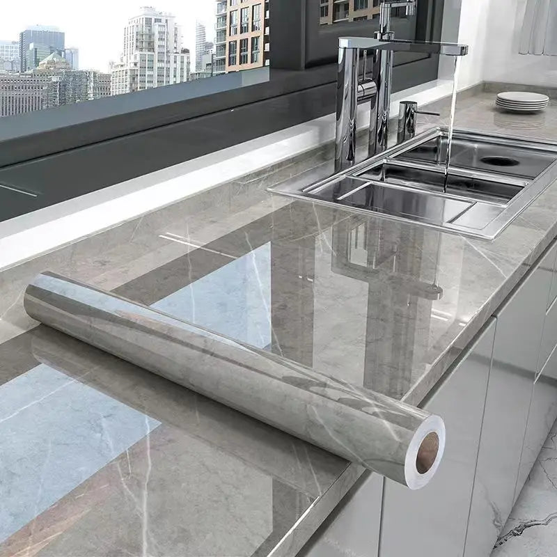 Ella's Marble Kitchen Oil-Proof Film: Elevate Your Kitchen Decor