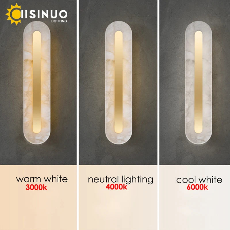 Home Deco Marble Copper Gold Wall Light