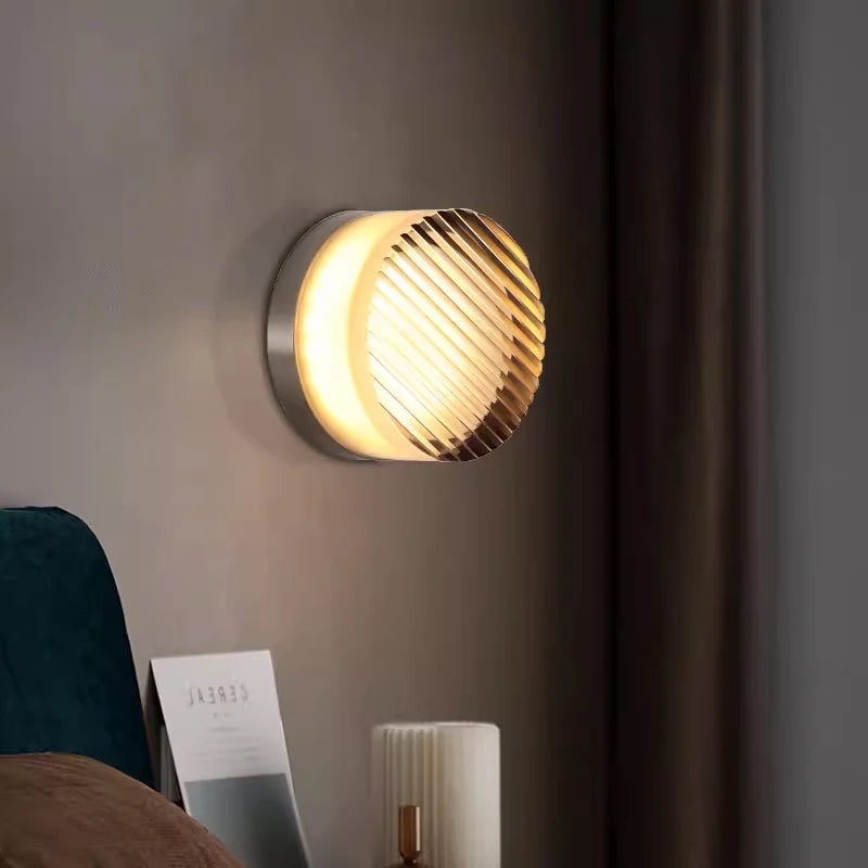 Home Deco Amber Glass LED Wall Lamp