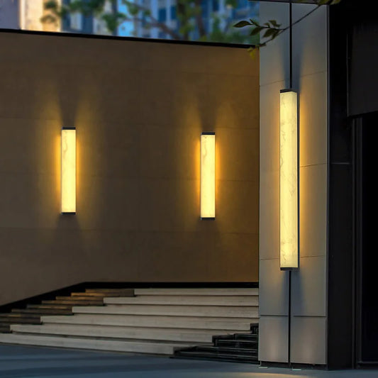 Home Deco Outdoor Marble Panel Wall Lamp