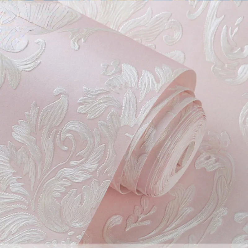 Papier peint floral 3D rose d'Aria : transformez la chambre de votre fille avec style
