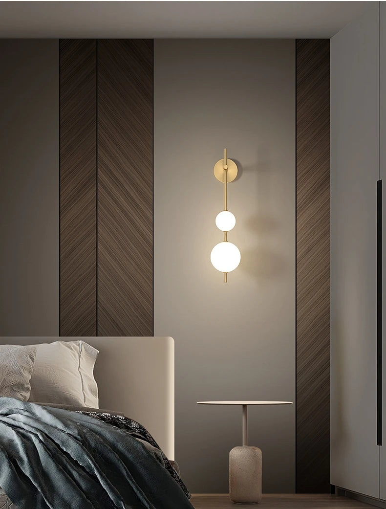 Home Deco Vertical Globe Wall Lamp